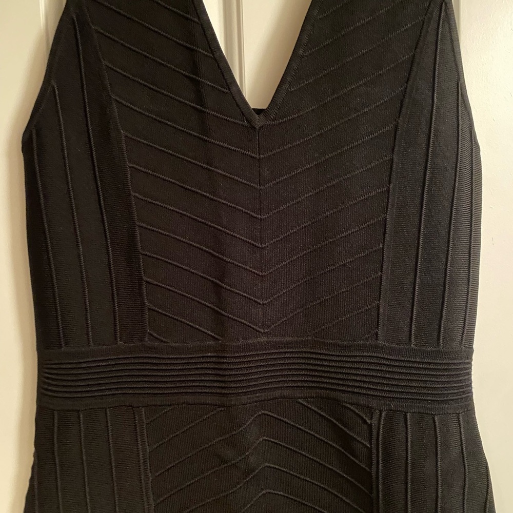 Parker Fitted Black Dress, Size S